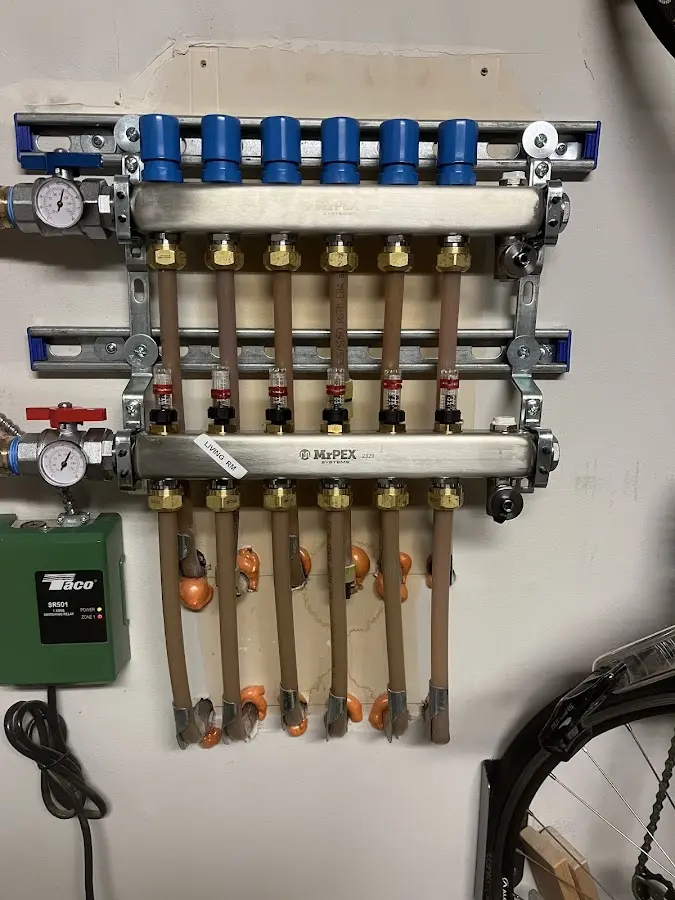 Plumber performing Gas Line Installation at a residential property in Harmony